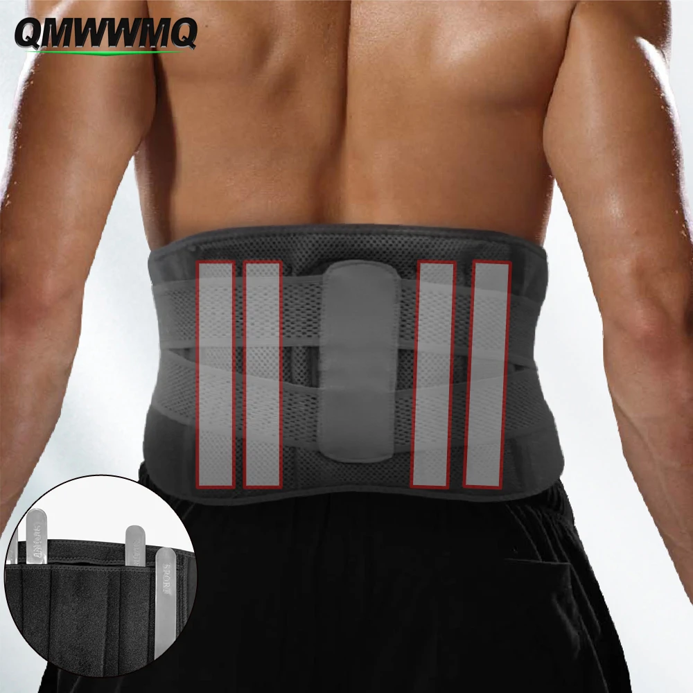 

Adjustable Waist Lumbar Support Breathable Back Brace Lower Back Belt Straps, Pain Relief for Herniated Disc,Sciatica, Scoliosis