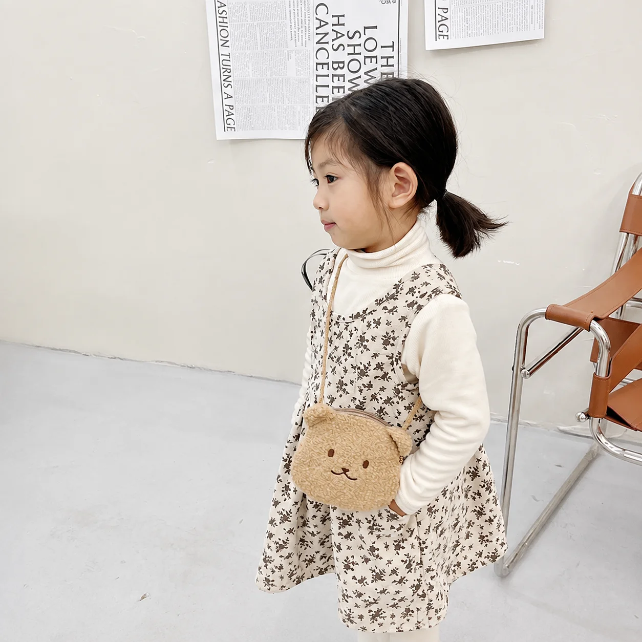 Kids Single Shoulder Bag Soft Kids Casual Shoulder Bag Rabbit Kids Bag Casual Plush Cartoon Handbag For Casual Playing Single