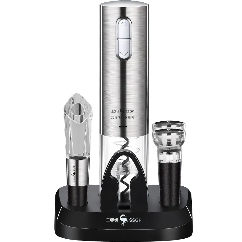 

Three or four steel stainless steel electric automatic household red wine opener