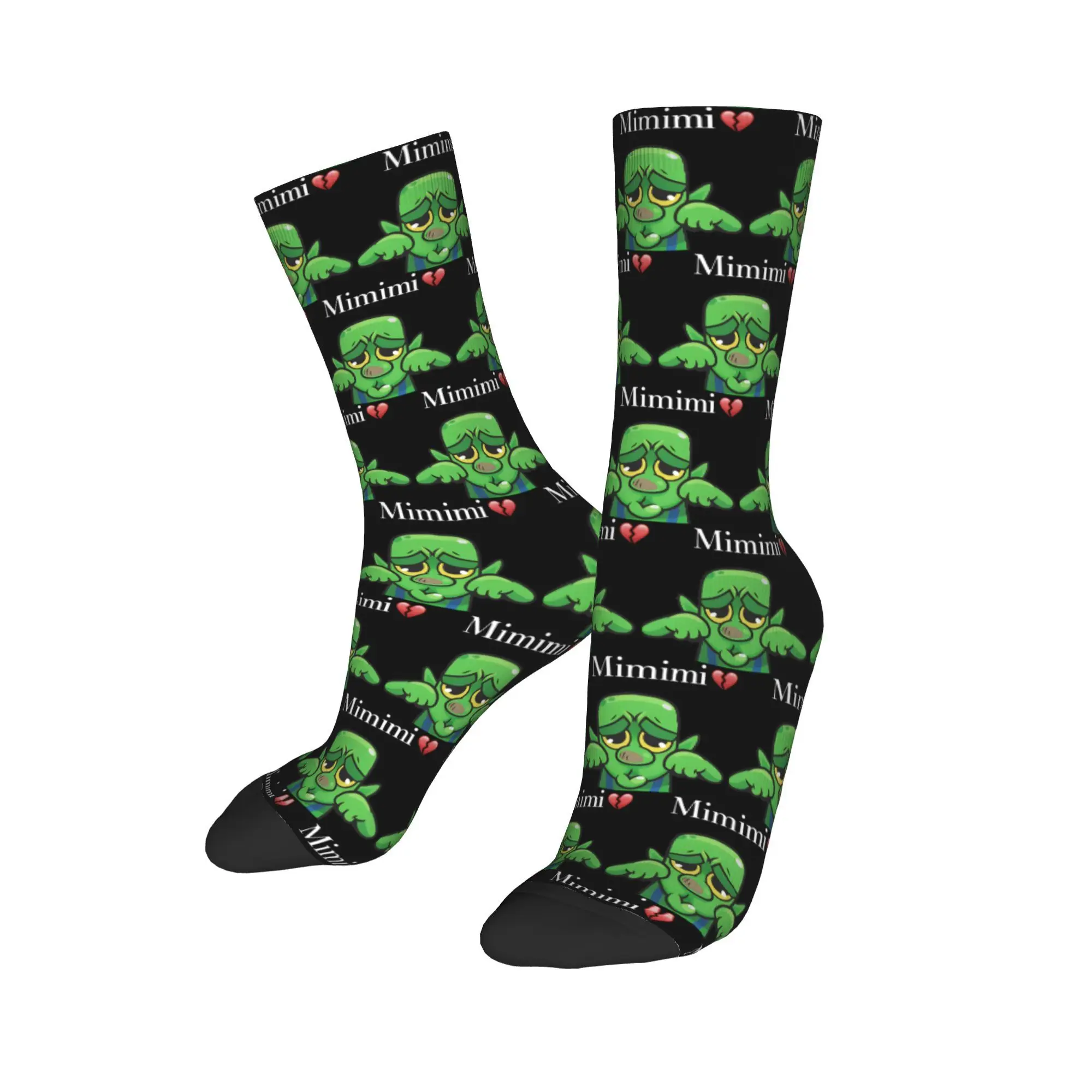 

Funny Mimimi Goblin Crying Soccer Socks Clashh Game Royaled Polyester Crew Socks for Women Men Breathable