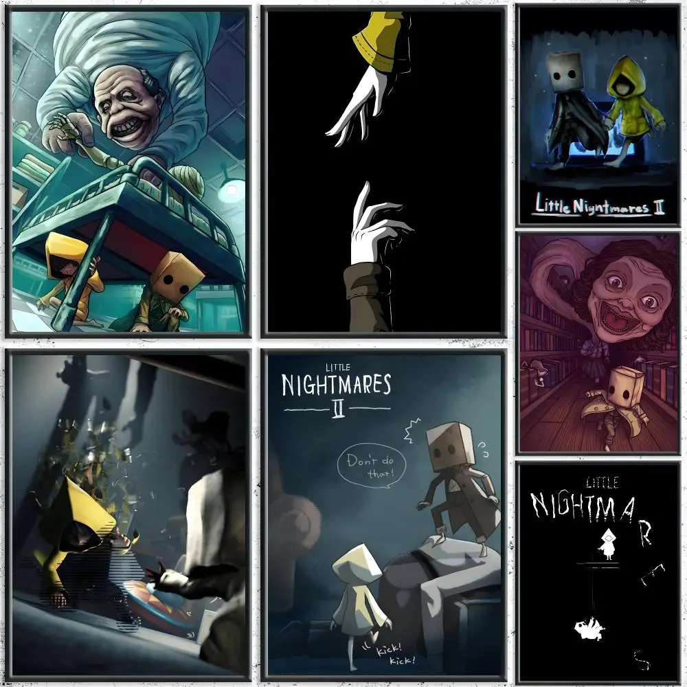 Gothic Game L-Little NightmaresS Poster HD Self-Adhesive No Residue After Removal Ideal for All Kinds of Wall Decor
