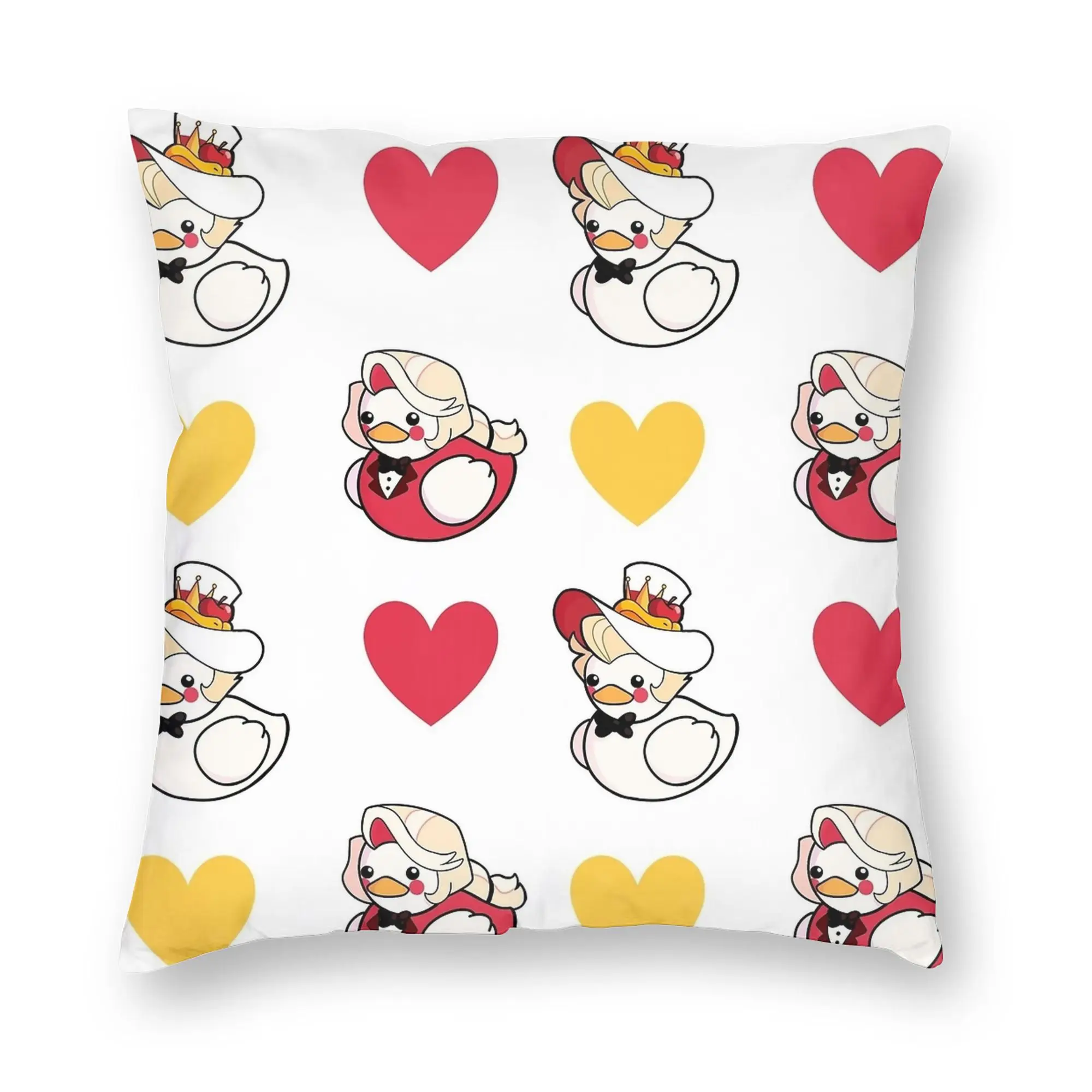 Lucifer and Charlie Rubber Ducks Hazbins Hotels Pillowcase Soft Fabric Cushion Cover Decorations  Pillow Case Cover Home Zipper