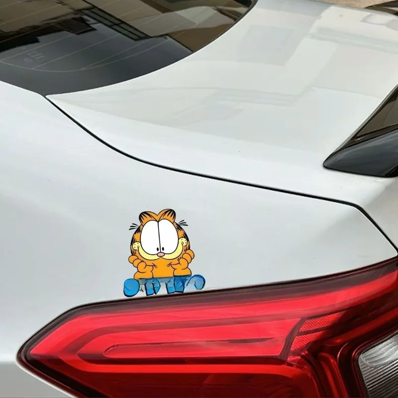 Creative cartoon cute Garfield car stickers, personalized printed car stickers, motorcycle electric body decoration stickers view 5