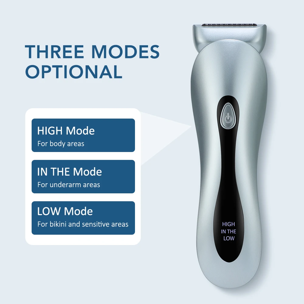 ماكينة حلاقة كهربائية للسيدات ماكينة حلاقة غير مؤلمة للنساء بيكيني تحت الإبط مزيل شعر الساقين ماكينة تشذيب الشعر مع قاعدة شحن للاستخدام الرطب والجاف