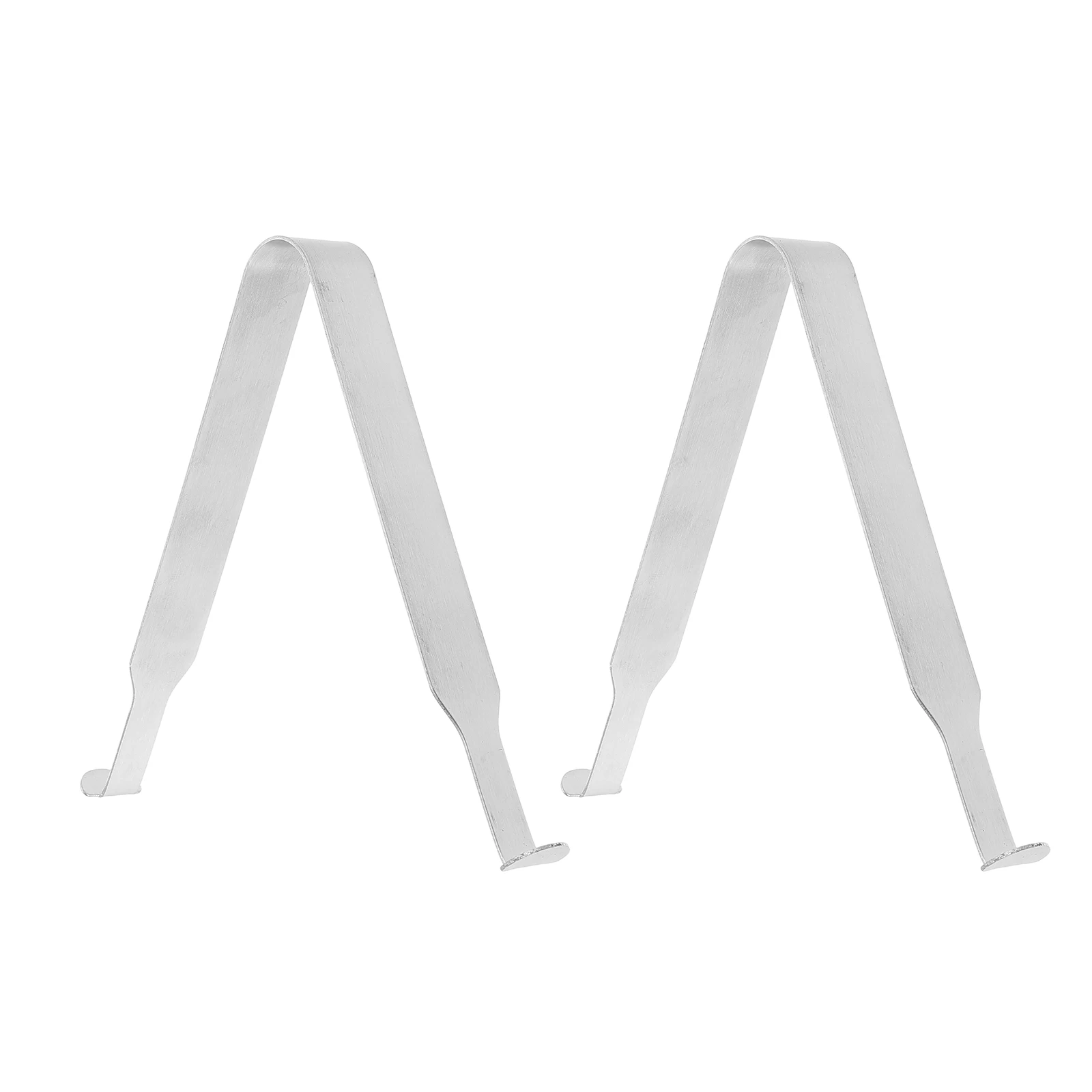 

2Pcs Fireplace Liner Filler Durable Stainless Steel Camping Cookware Steamer Kitchen Lifter Clip Burner Clamp Portable Tongs