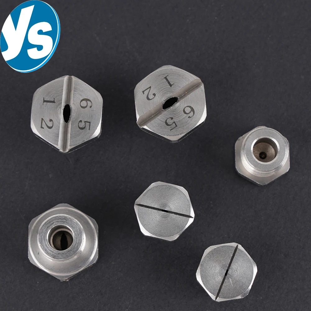 1pc 316 Stainless Steel High-Pressure FS Flat Spray Nozzle – Short Length Design for Descale & Industrial Cleaning