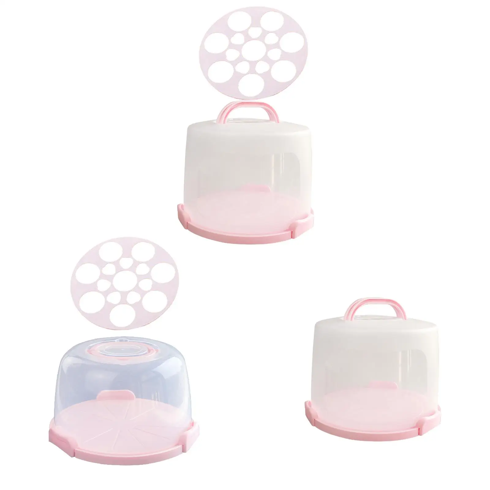 Cake Carrier with Lid Muffin Tart Cookie Dessert Keeper Cake Storage Round Cake Cover Cupcake Container for Party Dishes