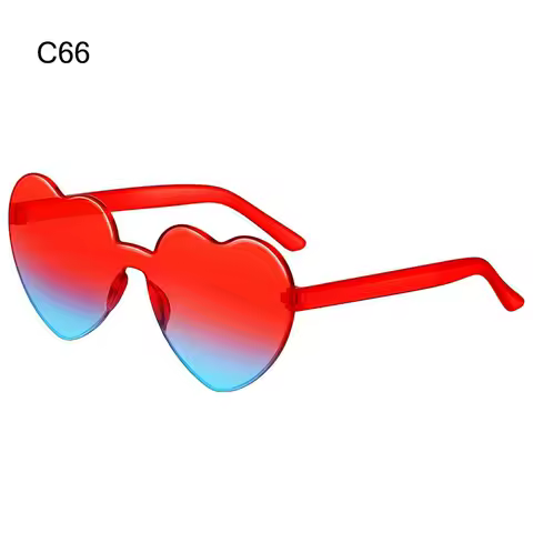 Funny Candy Color Colorful Shades Heart-shaped Sunglasses Heart Glasses Party Sun Glasses