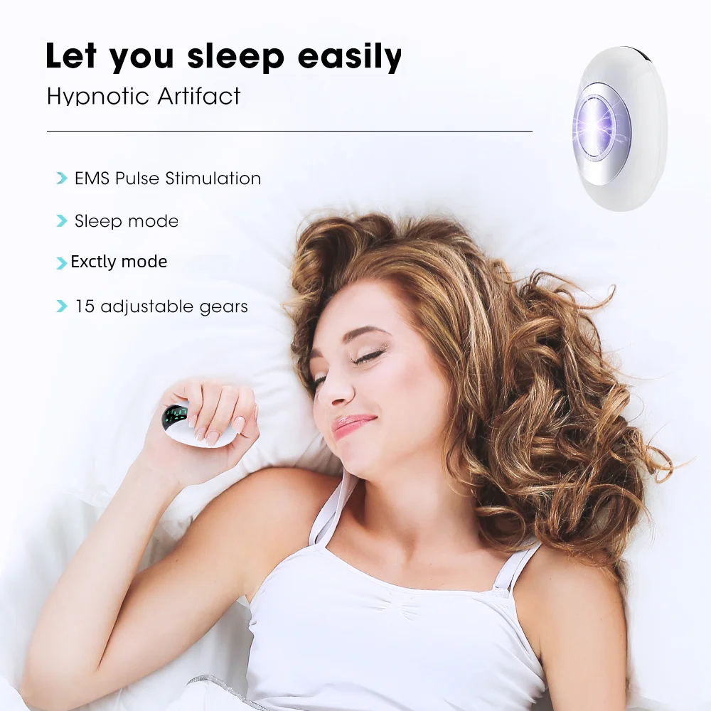 Handheld Sleep Device Mini Portable Sleep Aid Artifact Hypnosis Machine Help Sleep Smart EMS Pulse Stimulation USB Charging