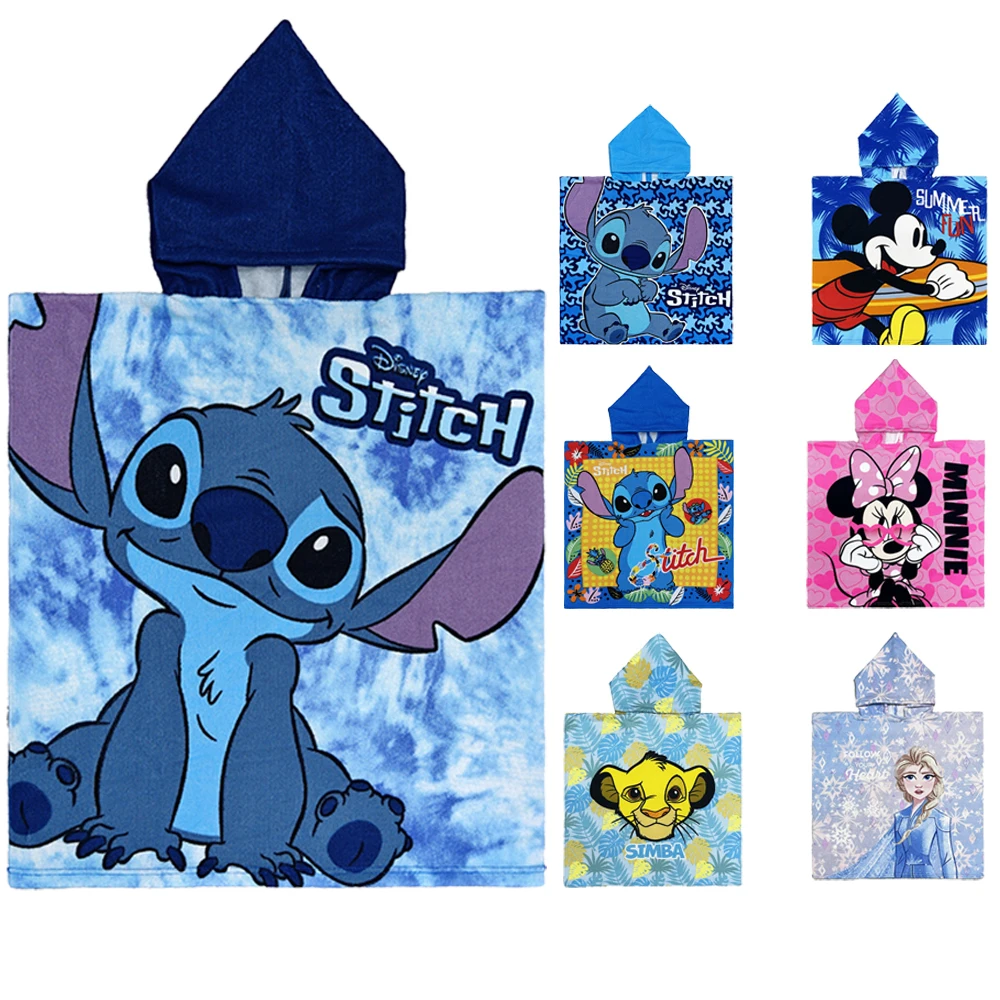 

Халаты с Минни для девочек, детское полотенце с капюшоном большого размера с героями мультфильмов, пончо, пляжные полотенца с Минни для малышей, накидка для малышей, мочалка