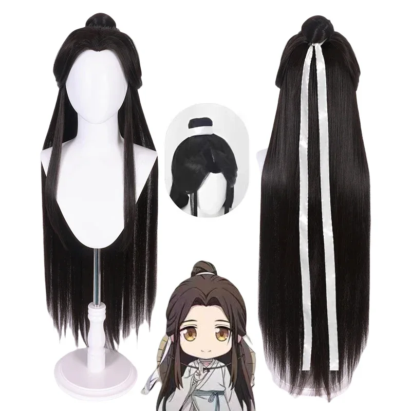 Anime Tian Guan Ci Fu Cosplay Xie Lian Perücke Schwarz Lange Gerade Synthetische Perücke XieLian Cosplay Perücke + Perücke Kappe
