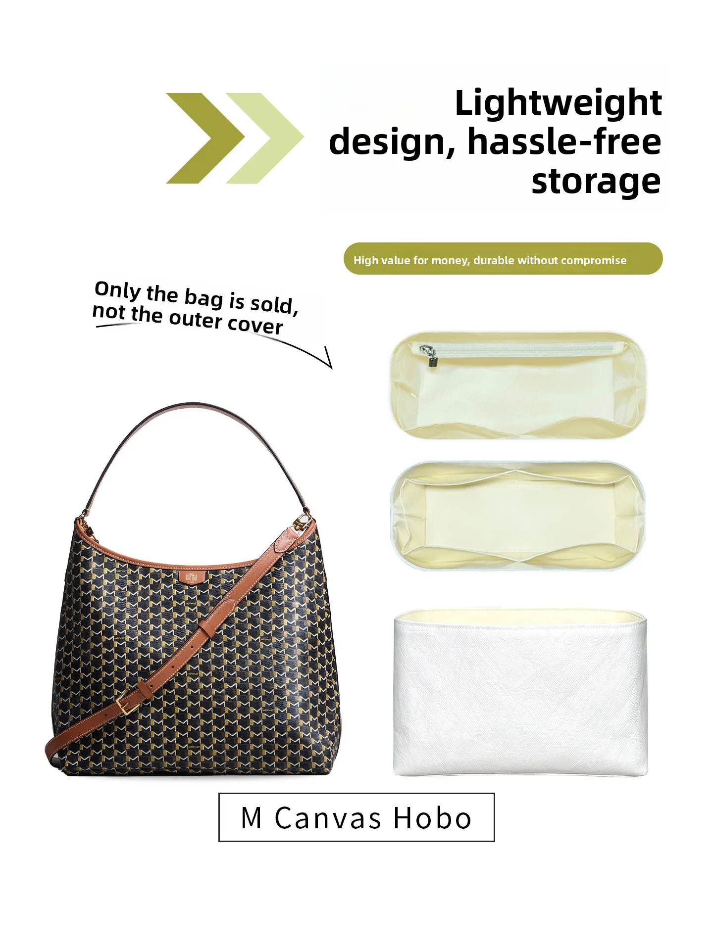 

Сумка-тоут Tixingfan M Canvas Hobo с внутренней сумкой из бумаги Dupont, легкая косметичка ручной работы, большая сумка-куб для хранения