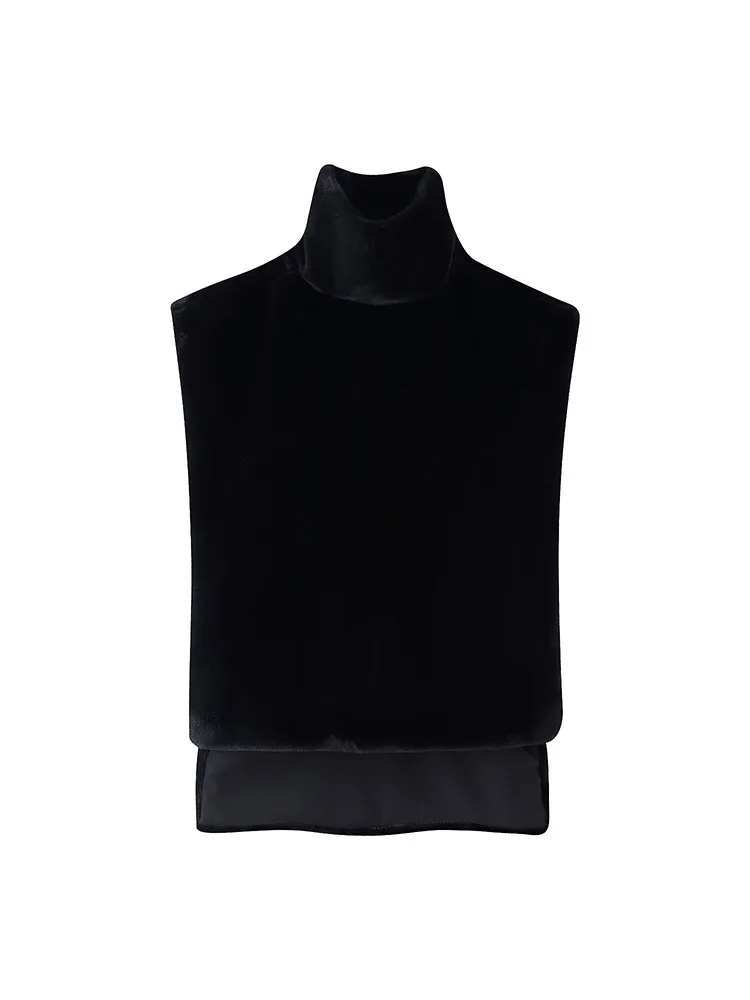 Hh mulher inverno moda cor sólida quente pele artificial mangas compridas gola solta casaco feminino casual estilo rua jaqueta