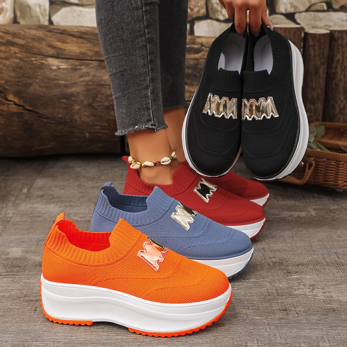 2024 New Women Autumn Trend Deep Mouth Anti-slip Outdoor Sneakers Casual Comfortable Platform Fashion Shoes Zapatillas De Mujer