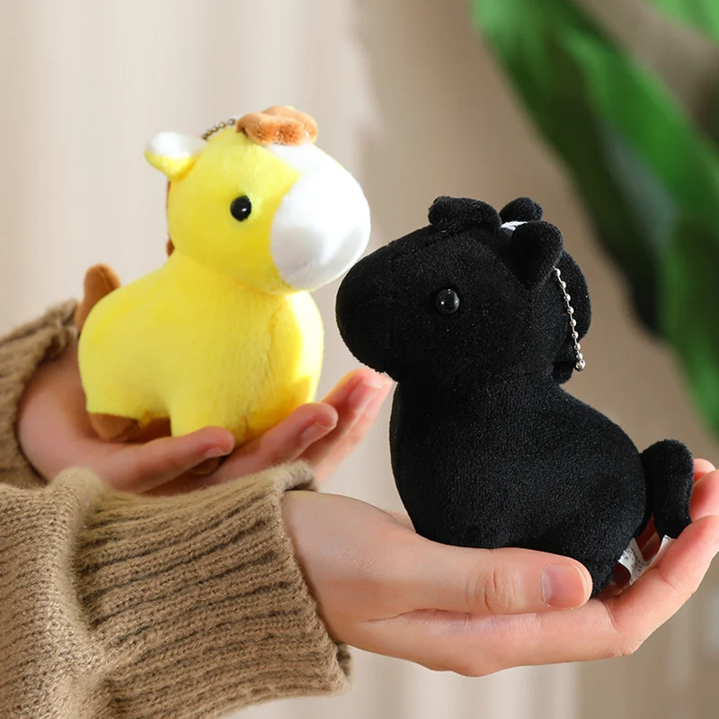 ตุ๊กตาโพนี่น่ารักขนาด 11 ซม. ของเล่นตุ๊กตาสัตว์นุ่มนิ่มหลากสีสัน พวงกุญแจตกแต่งกระเป๋าเป้ ของขวัญวันเกิดสำหรับเด็ก