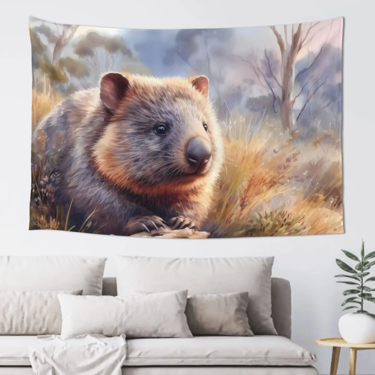 

Wombat Art #10 Wombat Lovers Tapestry Decoration Home Room Decor Wall Art Wall Decor Tapestry