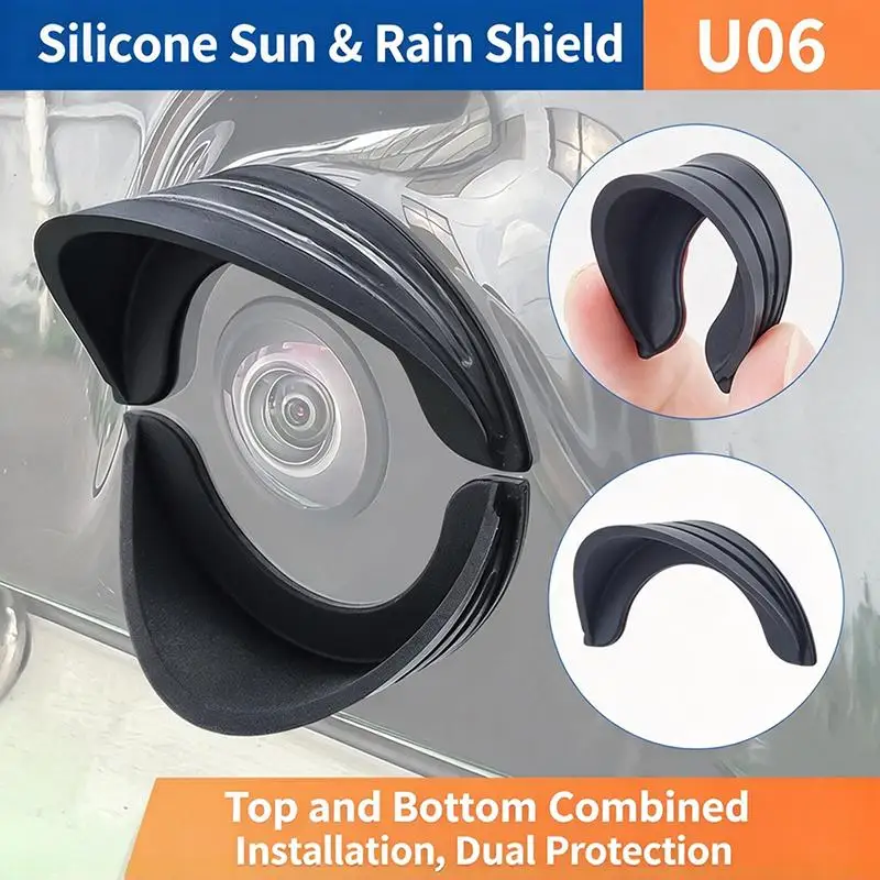Car Reverse Camera Lens Silicone Cover Waterproof Dustproof UV Resistant Non-Slip Auto Accessory for All Weather Use