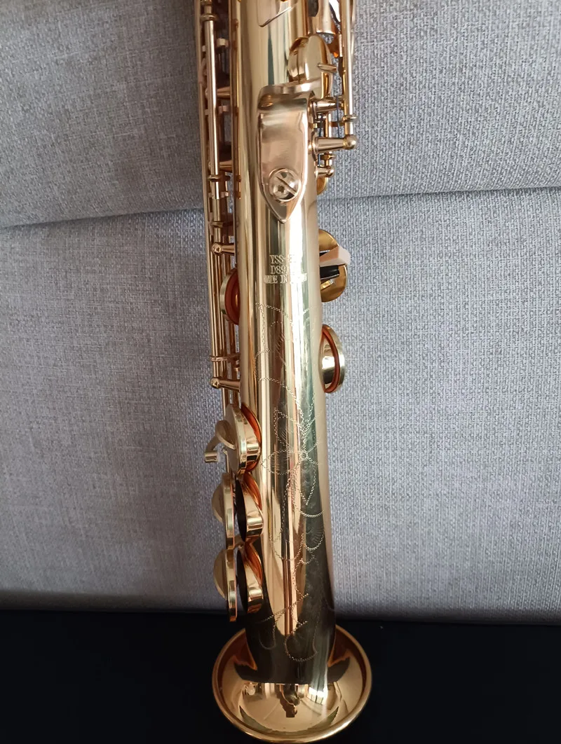 Japan 82z Original 1 :1 key type Soprano Saxophone 82 lacquered gold key Bb Soprano Sax woodwind instrumen with case