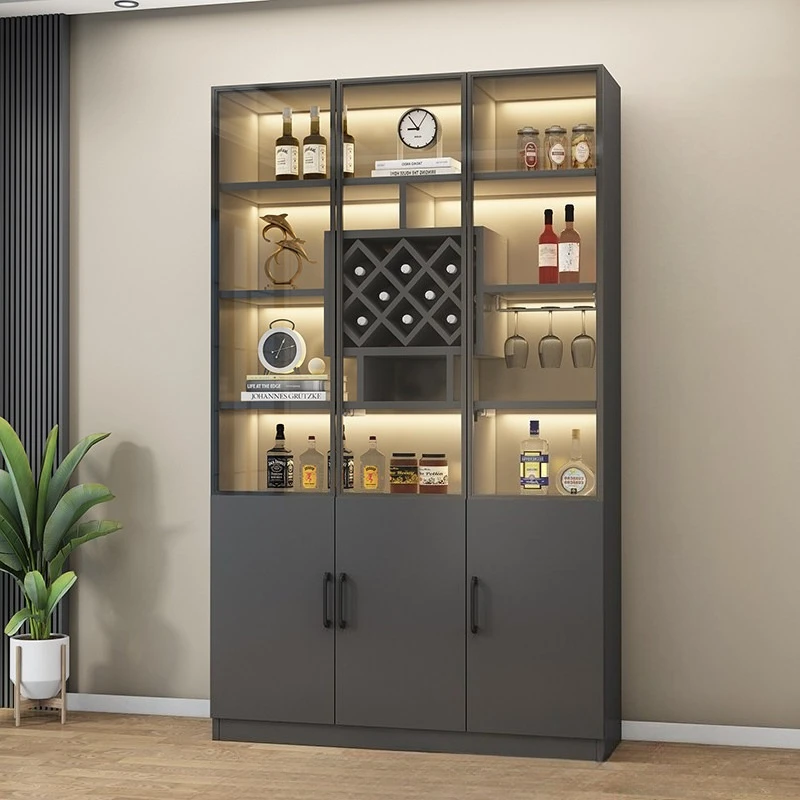 

apartment Partition Wine cabinet Household porch Living room glass locker Red wine storage gabinete bar restaurant furniture