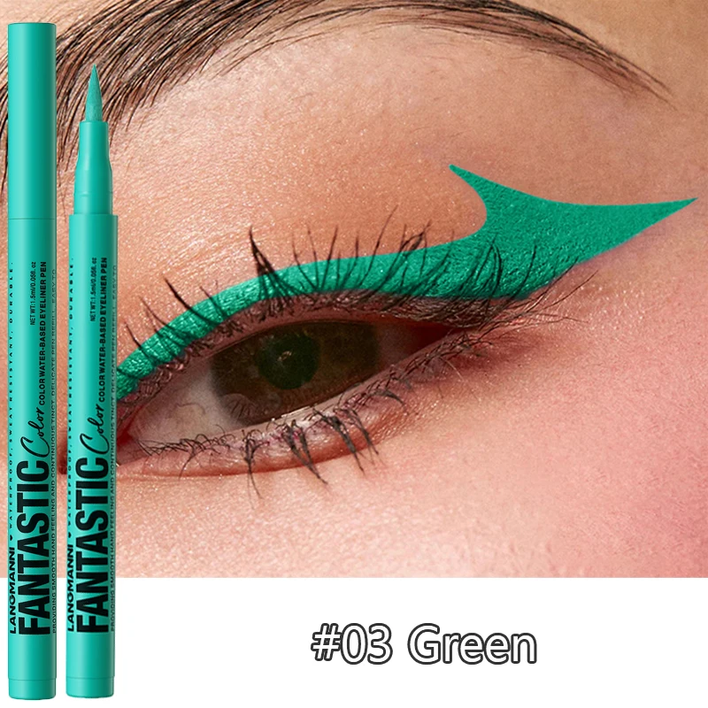 Delineador líquido fosco roxo escuro vermelho, maquiagem branca, secagem rápida, à prova d'água, lápis de longa duração, 12 cores