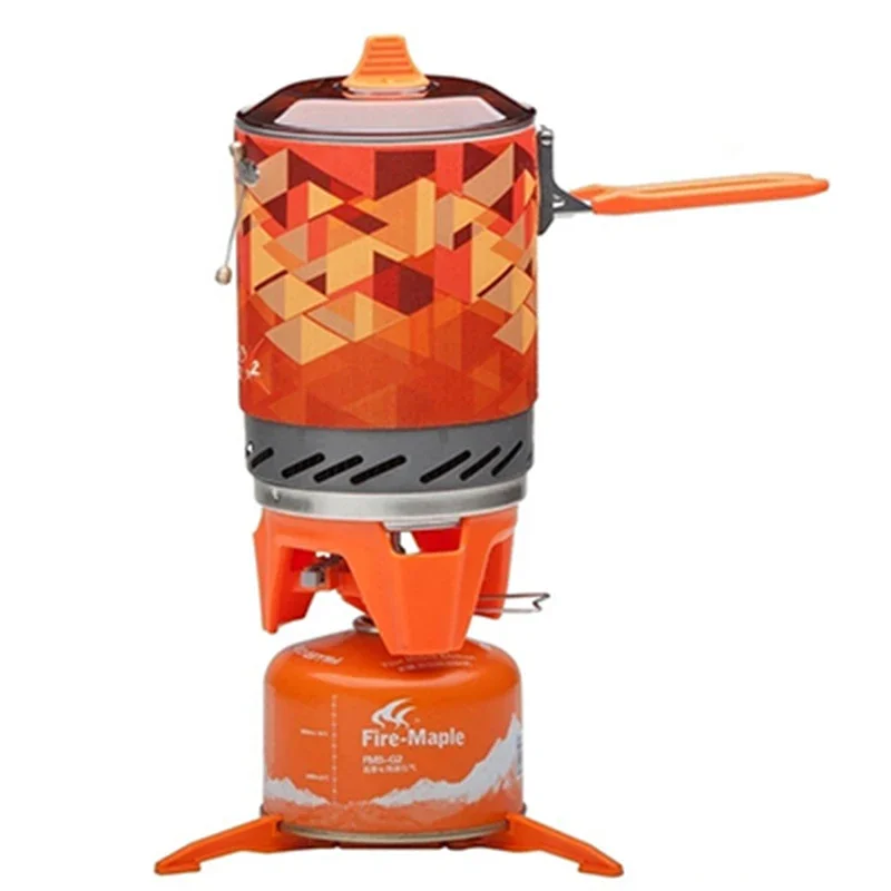 Fire Maple Camping Gas Stove Cooking System Heat Exchanger Pot 1L Portable Outdoor Tourist  Hiking Cookware Burners FMS-X2