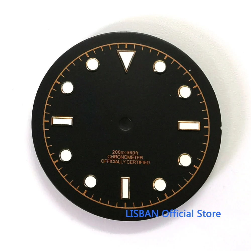 29mm 33.5mm Watch Dial Fit Miyota 8215 NH35A ETA2824 PT5000 Movement Luminous Watch Face Black Blue Green