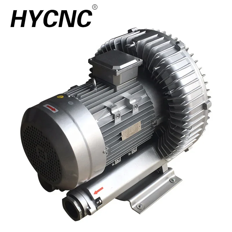 5.5kw 3 phase 380v 10hp Industrial Air Vacuum Pump Cnc Table Hold Down Wooden Router High Pressure Blower For Run Machine