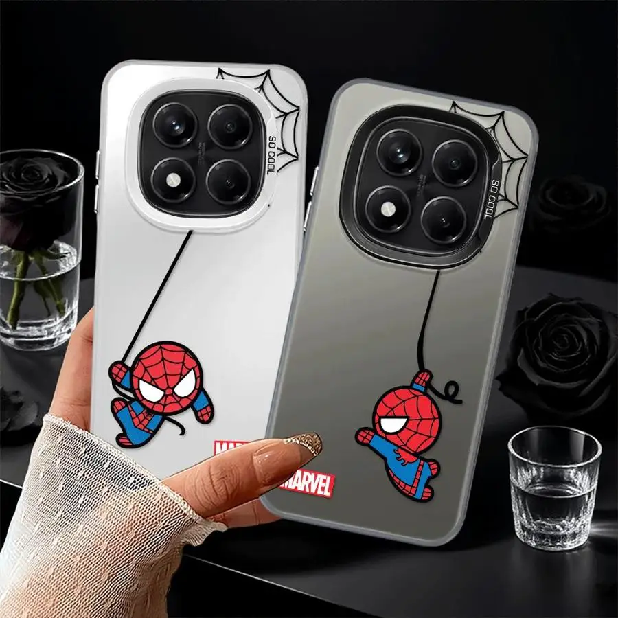Coque de téléphone pour Xiaomi Redmi Note 10s 10 11 Pro 11s 12 13 14 Pro Plus, coque souple mignonne Marvel Spiderman