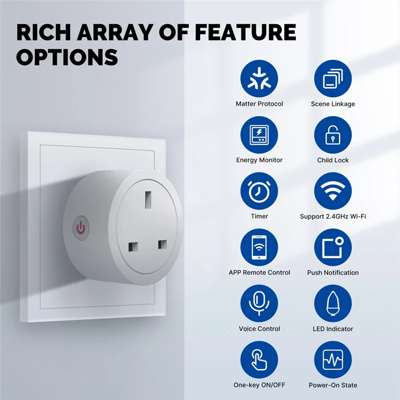 1 Piece Outlet Power Monitor Support TUYA With For Homekit Google Home Alexa UK Plug