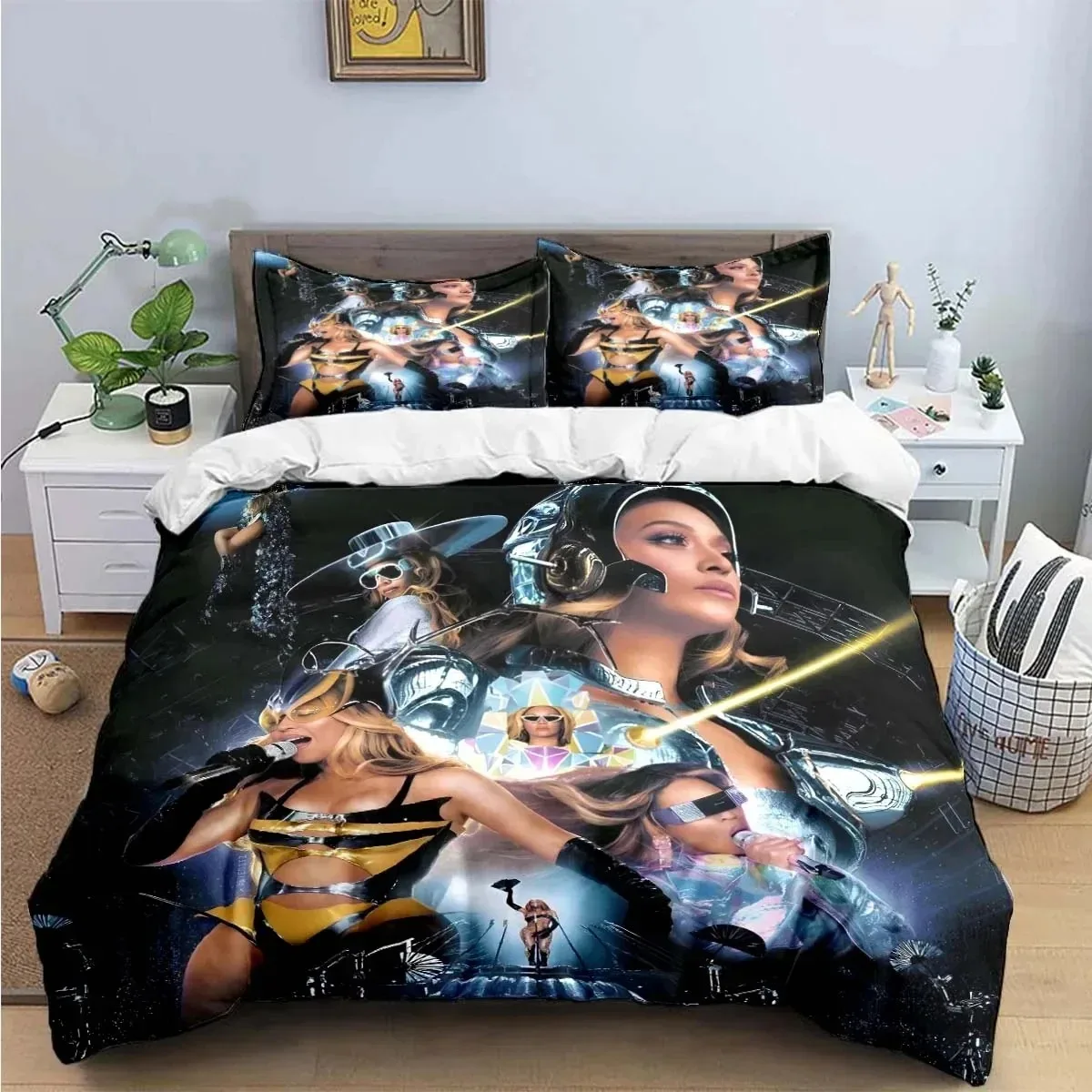 

Pop Female Singer B-Beyonce Bedding Set Bedroom Soft Modern Bedspreads Comefortable Kids Duvet Cover Quilt Cover And Pillowcase