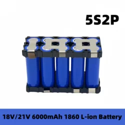 5S2P 18650 lithium battery pack customized 18V/21V battery welding 6000mAh battery