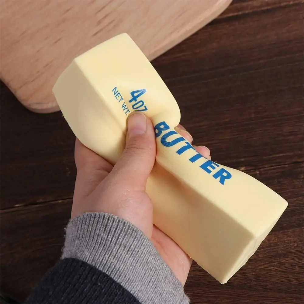 Anti Stress Soft Slow Rebound Butter Stick Sensory Release Hand Butter Stick Squeezing Elastic 14.5cm Realistic Butter Sticks