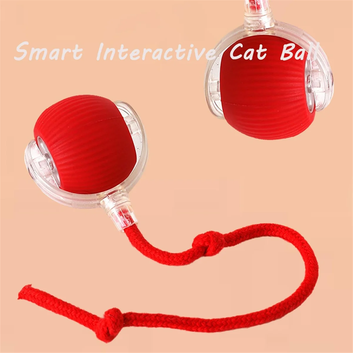 Giocattoli interattivi per gatti Rolling Ball Motion attiva il rotolamento veloce sui giocattoli per tappeti giocattoli interattivi con palline automoventi grigio
