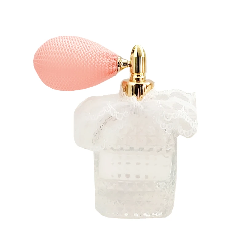 

Relief Airbag Spray Perfume Bottle Glass Bottle Sweet Pink Lace Bow 30ml