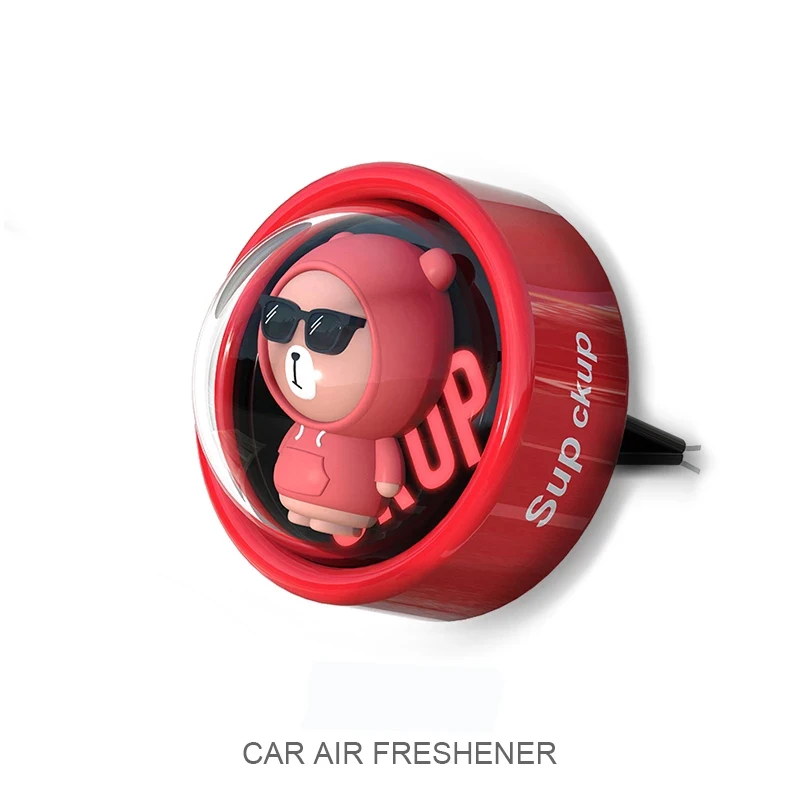 

Bear Car Air Freshener Ornament Auto Accesorios Interior Perfume Diffuser Pilot Rotating Propeller Outlet Fragrance