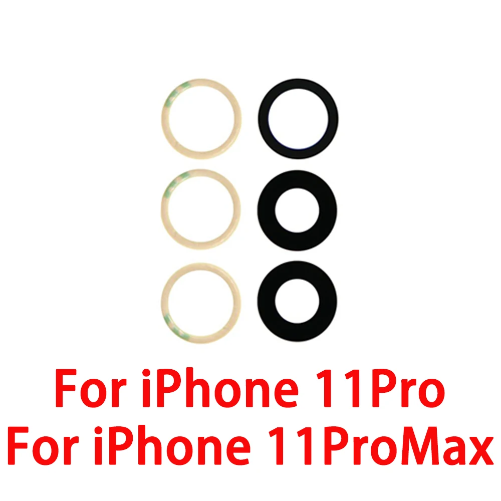 For iPhone 11 Back Camera Glass 12 13 Mini Pro Max Rear Camera  Lens Cover With 3M Sticker