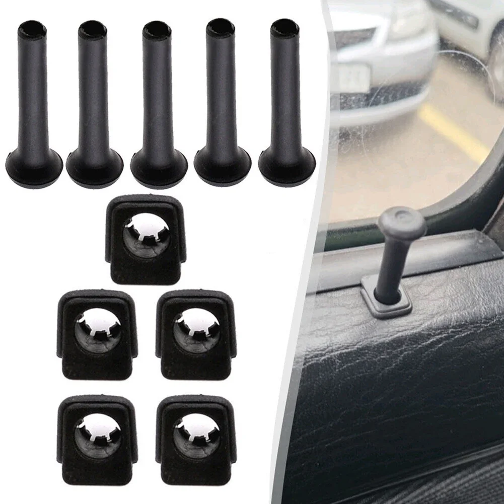 5 Sets Car Plastic Door Lock Pins Lock Pin Screw Knob For Golf Mk2 Mk3 191837187 Auto Security Door Lock Picking Latch Pins