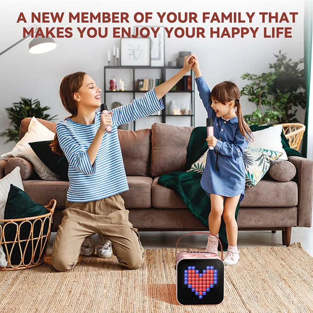 

Портативная караоке-машина ABBO-Bluetooth с микрофоном и цветным экраном