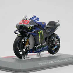 IXO 1:18 Scale Diecast Alloy Moto GP 2021 Yamaha YZR-M1 Fabio Quartararo Motorcycle Toys Cars Model Classics Adult Souvenir Gift