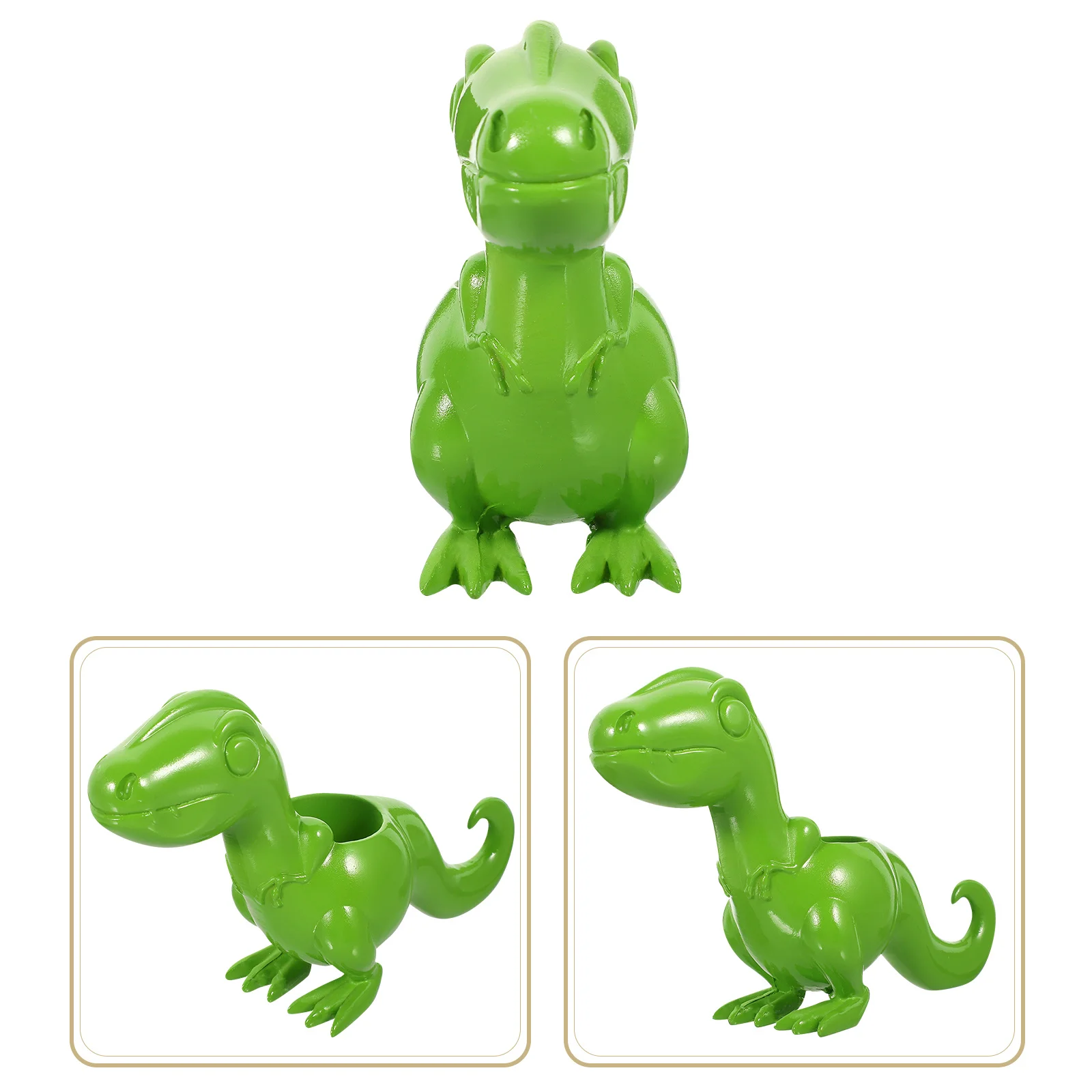 Dinosaur Pen Holder Resin Cartoon Desktop Storage Shelf Creative Stationery Organizer Pencil Container Decorative Desk Organizer
