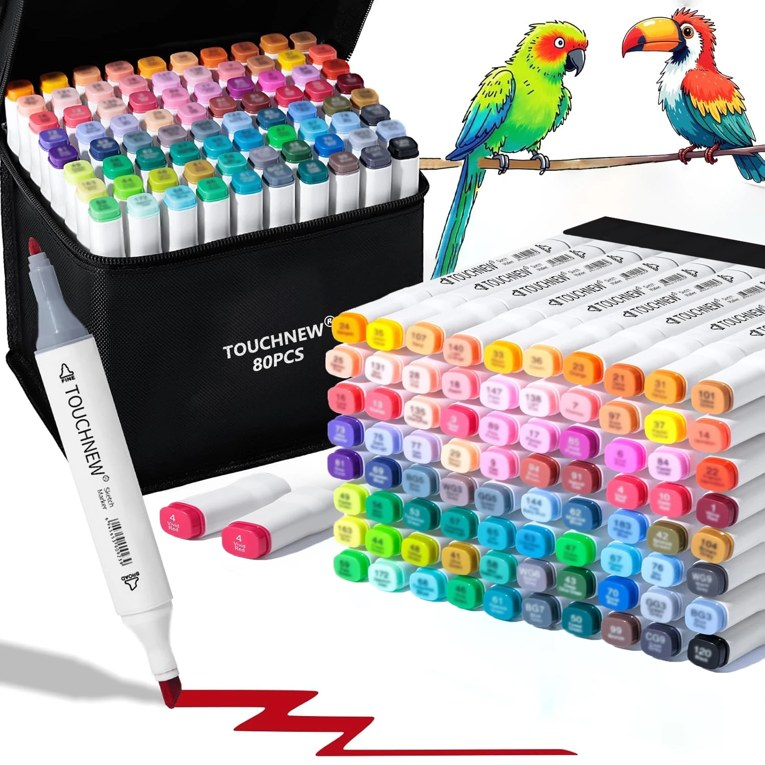 

40/60/80/168 цветов Алкогольные маркеры для рисования Двойной наконечник Перманентные маркеры для эскизов для Художники Студенты Иллюстрация и дизайн