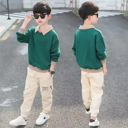 Teen 6 8 10 12 14 Years 2024 Boys Clothing Sets Spring Autumn Fashion Hoodie + Pants Sports Children’s Clothes Kids Tracksuit