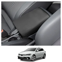 RUIYA Car Central Control Armrest Cover Pad for POLO MK6 / Ibiza Typ 6F 2021 2022 Armrest Container Auto Interior Accessories