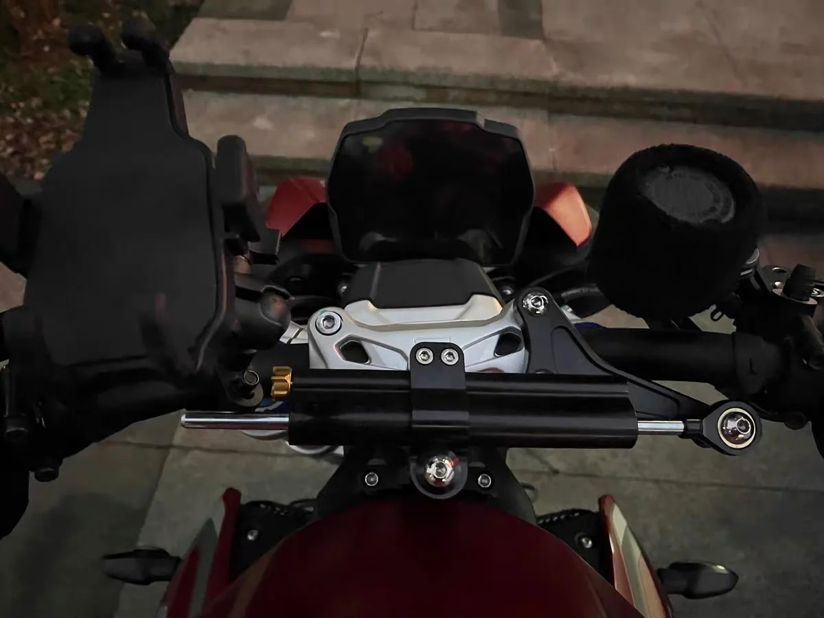 Moto Ammortizzatore di Sterzo Staffa Stabilizzatore di Supporto Velocità Oscillazione Accessori di Sicurezza Per Street Triple 765R 765RS 1200RS