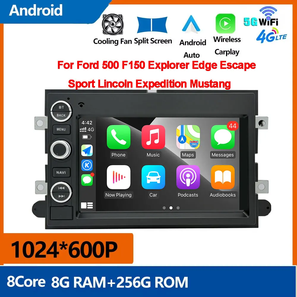 Android Auto GPS Multimedia Player For Ford 500 F150 Explorer Edge Escape Sport Lincoln Expedition Mustang Car Wireless Carplay