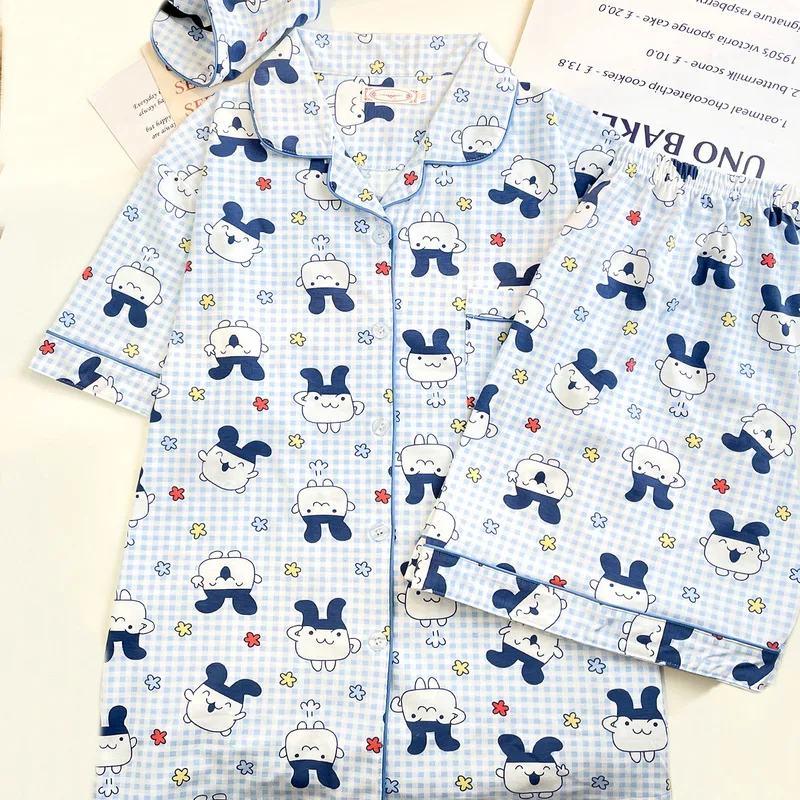 Instock TakumaUtako Randapparatuur Pyjama Pochitchi Zomer Korte Mouwen Horhotchi Japanse Katoen Furawatchi Loungewear Mamiyoshi