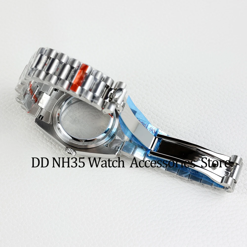 36mm/39mm NH35 Case Presidential Bracelet Stainless steel Sapphire Glass 100m Waterproof for NH35 NH36 movement datejust case