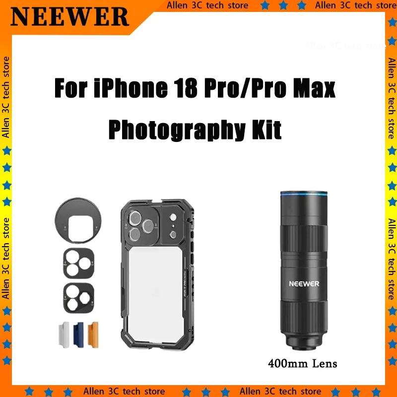 Neewer For iPhone18 Pro/ProMax Phone Rabbit Cage 400mm External Camera Telephoto Magnifying Lens Set Photography Accessories