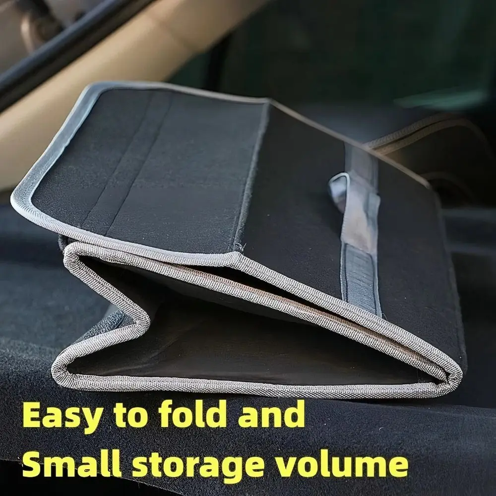 

Foldable Car Trunk Storage Box Felt Compartment Car Boot Organizer Anti Slip Large Capacity Vehicle Storage Organizer