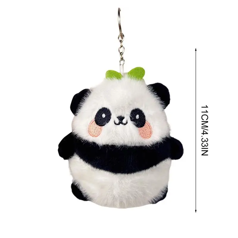 Panda Schlüssel anhänger für Rucksäcke Plüsch Panda Cartoon Anhänger Tasche Charme niedlichen Schlüssel bund Auto Schlüssel ring lustige Ornament Stofftier